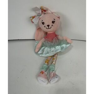 Sunny Days Entertainment Pink Knit Bunny Doll Mint Green Tutu Rainbow Shoes Plus
